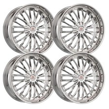 Set-4 Cavallo Clv-42 18x8 5x114.35x120 35mm Nano Chrome Wheels Rims 18 Inch