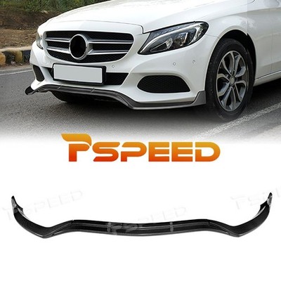 For Mercedes-Benz C-Class W205 Base 2015-2018 Front Bumper Lip PP Carbon Look