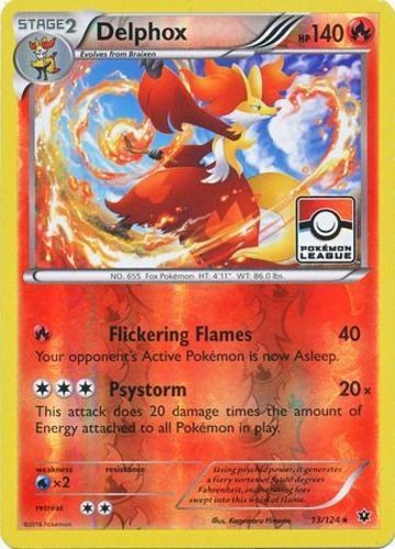 Delphox - 13/124 - Reverse Holo - Pokemon League Promo LP, Englisch Pokemon Promo - Bild 1 von 1