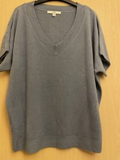 Super Soft NEXT Size M /18  Blue Short Sleeve V-Neck Jumper
