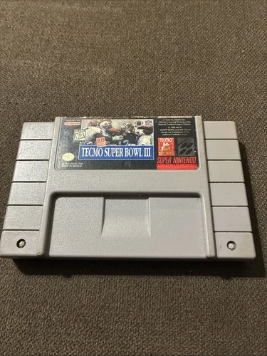 Tecmo Super Bowl III 3 (Super Nintendo SNES, 1995) Cartridge Only TESTED/WORKS