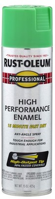 Rust Oleum Professional 15 Ounce Safety Green High Performance Enamel Spray P...