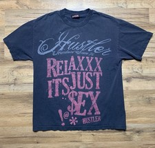 Vintage Hustler Y2k Original T Shirt Size L Relax Its Just Sex