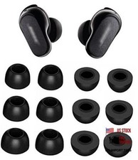 ALXCD Foam Eartips Compatible with Bose QuietComfort Earbuds II S/M/L Black