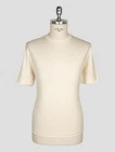 NEW RICHARD SMITH WHITE LORO PIANA WOOL AUSTRALIS AQUA T-SHIRT EU 52 - US 42 -