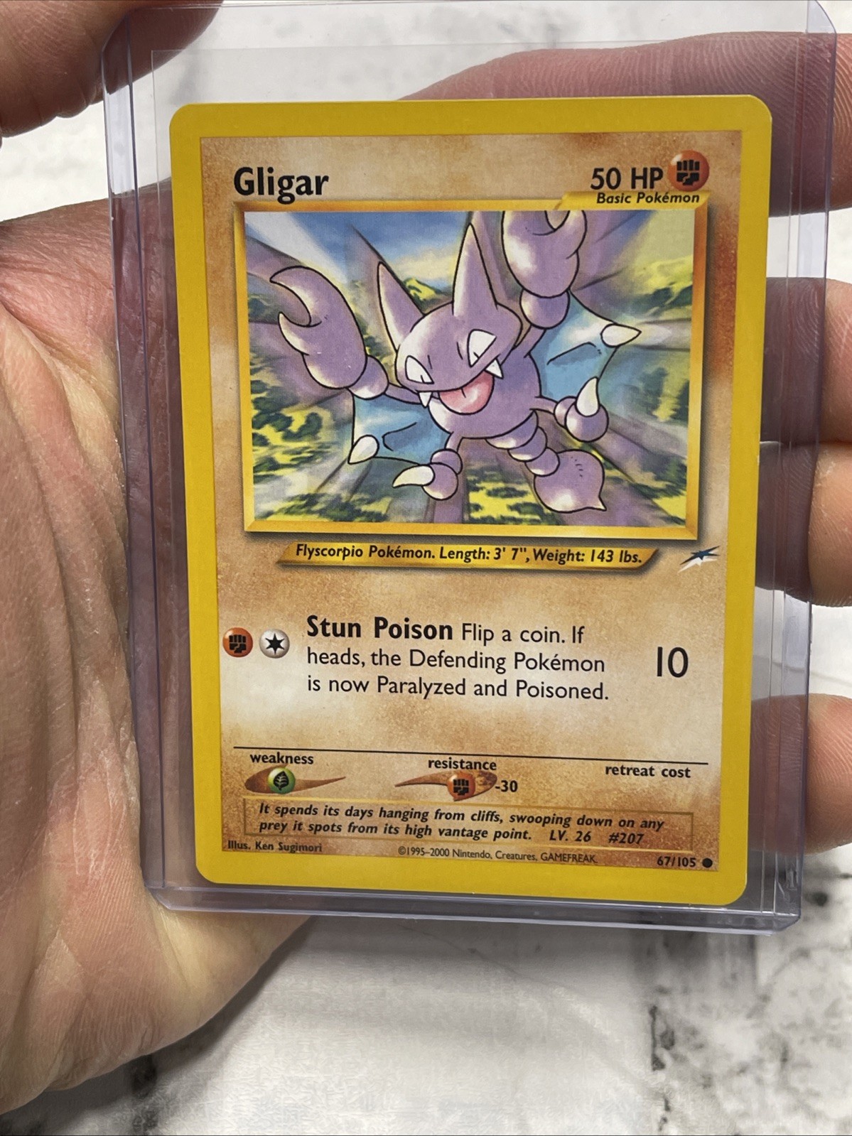 Pokemon WOTC Gligar 67/105 Neo Destiny UNLIMITED Common NM Card Vintage TCG