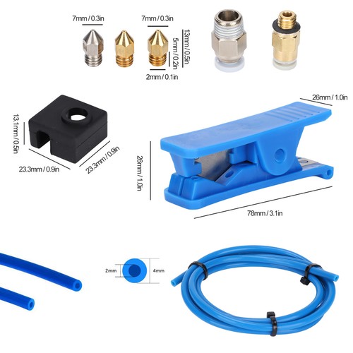 10x 3D Printer Parts Wear Resistant Fine Workmanship ABS Printer Hot End Kit NEW - Afbeelding 10 van 12
