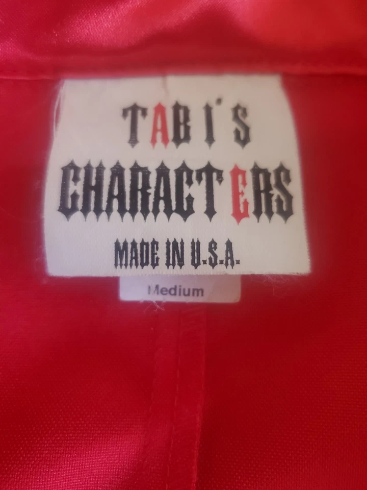 Esmoquin Rojo Mudo y Mudo Mediano Halloween Disfraz Por Personajes Tabis Usado M Foto 4 de 4