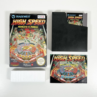 Nintendo NES HIGH SPEED PINBALL Spiel & Anleitung - OVP