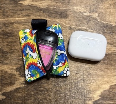 Tie Dye paw print dog bone Animal Cute Zipper Multi Use Pouch GREAT GIFT
