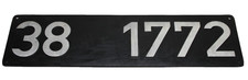 Lokschild 38 1772 Typographie Ep 3 Aluminium-Nachguss 70x20cm ABD-6014