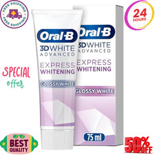 Oral-B 3D White Advanced Express Whitening Toothpaste Glossy White Mint – 75ml