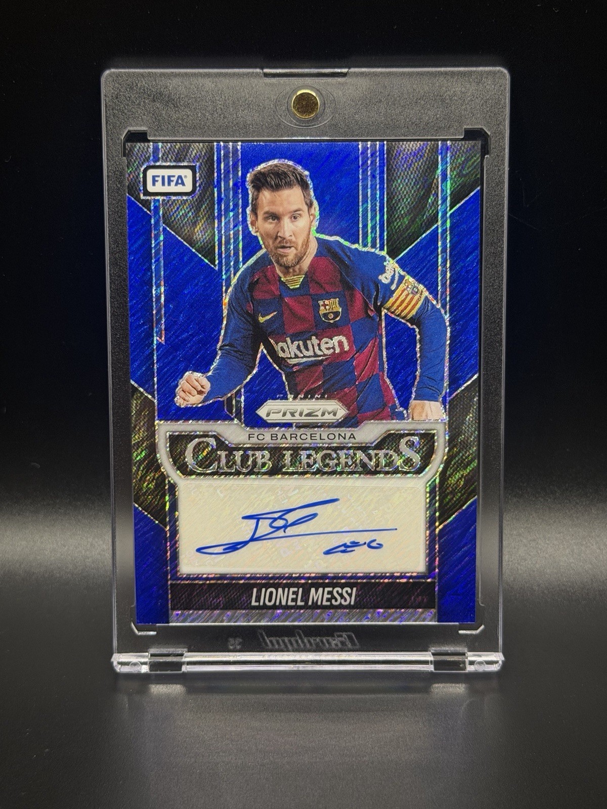 2025-26 Panini Prizm Club Legends Auto Lionel Messi Blue Shimmer 
