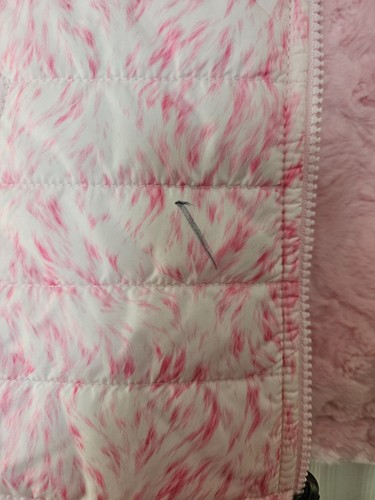 Girl's The North Face Reversible Mossbud Pink Swirl Vest/ US Size Med 10-12 - Picture 2 of 12