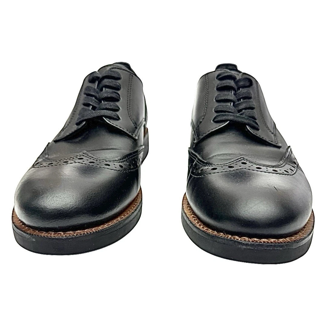 Scarpa Coach Uomo G1550 Bleecker Wing Derby Pelle Nera Punta Ala Taglia 11 D $345