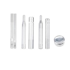7 PCS Leather Rivets Setter Tool Set Die Punch Snap Kit Double Cap Studs Craft