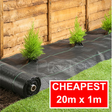20m x 1m Weed Control Fabric Heavy Duty Cover Membrane Sheet Garden Landscape UK