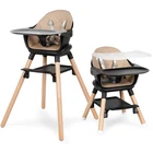6 in 1 Baby High Chair, Convertible Wooden High Chairs/Booster Seat for Babies a