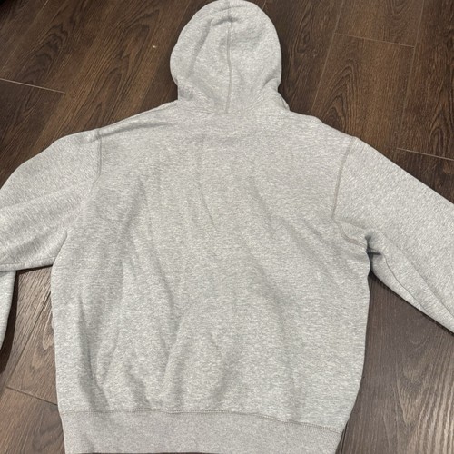 Nike Sportswear Gray Pullover Hoodie Mens Medium M Embroidered Swoosh Sweatshirt - Picture 6 of 7