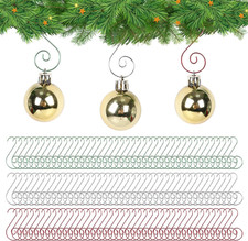 Christmas Ornament Hooks, Christmas Ornament Hangers 120Pcs, Mix Color Small Met