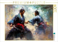 Calvendo Puzzle Fight Training Of Two Samurai | 1000 Pieces, Finished Size 25.2