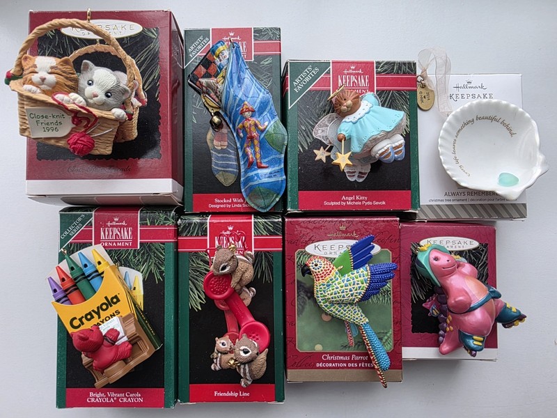 HALLMARK  LOT of 8 ORNAMENTS ~ NICE ASSORTMENT ~ NEW