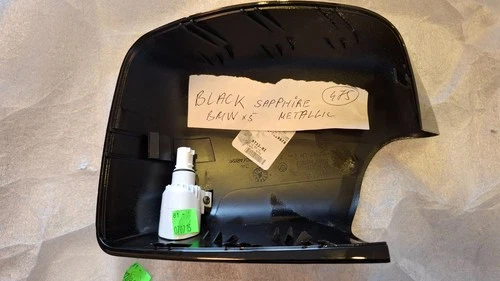 NEW GENUINE BMW X5 E53 OUTSIDE MIRROR COVER LEFT BLACK  51168266733