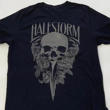 Vtg Halestorm Band Heavy Cotton Black All Size T Shirt CS558