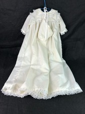 Handmade Vintage Baby Infant Christening Baptism Gown  Under Dress  Bonnet