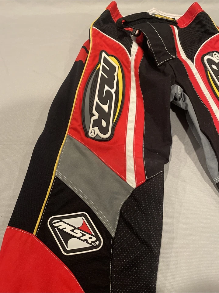 复古 MSR Rage Racing 摩托车越野赛裤子 32 英寸腰围 — 第 2/4 张图片