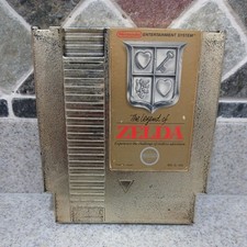 Vintage Nintendo The Legend Of Zelda Gold Cartridge Authentic 