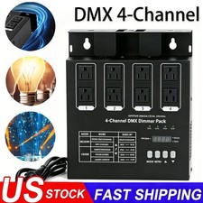 DMX 600 Watt 4-Channel DMX Dimmer Pack for Stage LED Lighting Control Universal