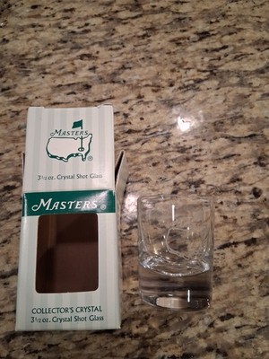 Augusta Masters Golf Course Members Crystal Shot Glass 3.5 oz Vintage 