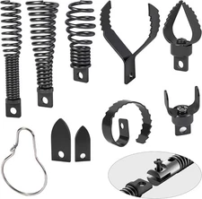 Drain Snake Drill Attachment,Cutter and Auger Set,Used in 50-100FT AC Drain Clea