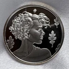 1oz .999 Oakland Silver & Gold Silver Round "Acorn Girl" Heidi Wastweet [D6]