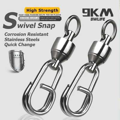 #ad 9KM 25pcs Fishing Ball Bearing Swivels with Snap Fishing Connector $78.99