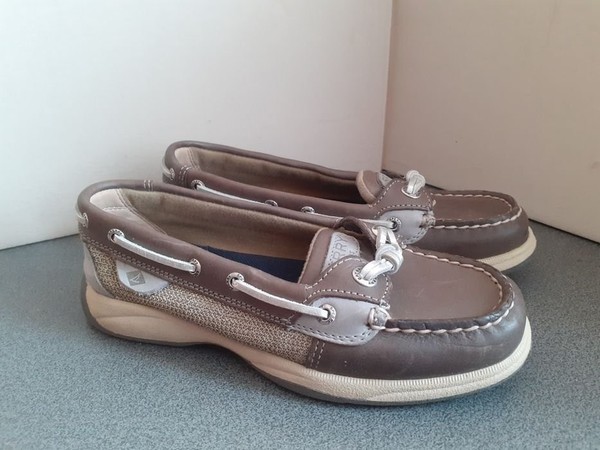 Women Sperry Top-Sider Loafers Brown Leather 35.5