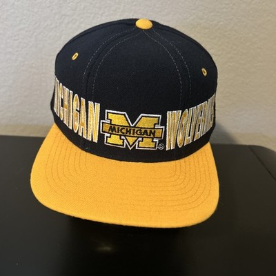 VTG 90s Michigan Wolverines Starter Wrap Around Script Sample NCAA Snapback Hat
