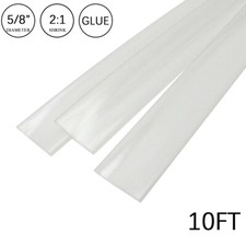 2:1 Heat Shrink Tubing 5/8" 10FT Clear Glue Waterproof Dual Wall Wires Wrap
