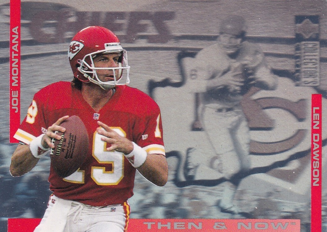 1994 Upper deck Collectors Choice Joe Montana Len Dawson Hologram #3   PWE