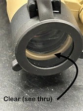 Pair M24 Binocular Objective Lens Flip Up Cover - Clear