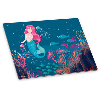itenga Deluxe Schreibtischunterlage Mädchen Meerjungfrau 50x40 cm rutschfest