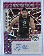 Troy Andersen 2022 Mosaic Purple Auto RC 46/49 Montana State Atlanta Falcons