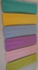 Solid Color Headbands 6 UNUSUAL Colors Continuous stretch FUN LOT Nylon