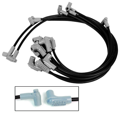 MSD 8.5mm Black Super Conductor Spark Plug Wires For Chevrolet Corvette 305 350
