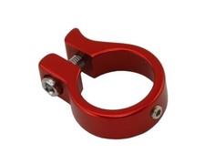 ABSOLUTE GENUINE ALLOY BICYCLE SEATPOST CLAMP (OUTER DIAMETER 28.6MM) IN RED.