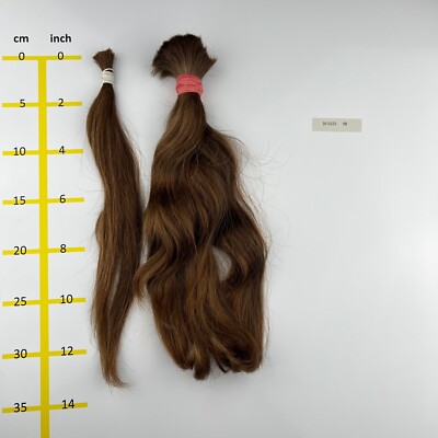 Europäisches Echthaar Rohhaare hellblond mind.100Gr 30-35cm - 30032598A