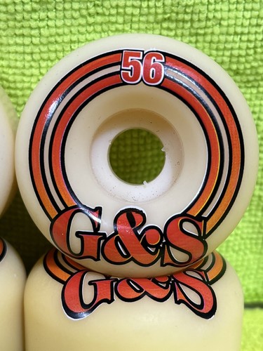 G&S 90's Skateboard Wheels 56MM 98A Natural Dbl Conical Rare - Picture 2 of 6