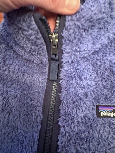 Patagonia Girls Los Gatos Sherpa Vest Jacket L (12) Smolder Blue - Picture 8 of 13