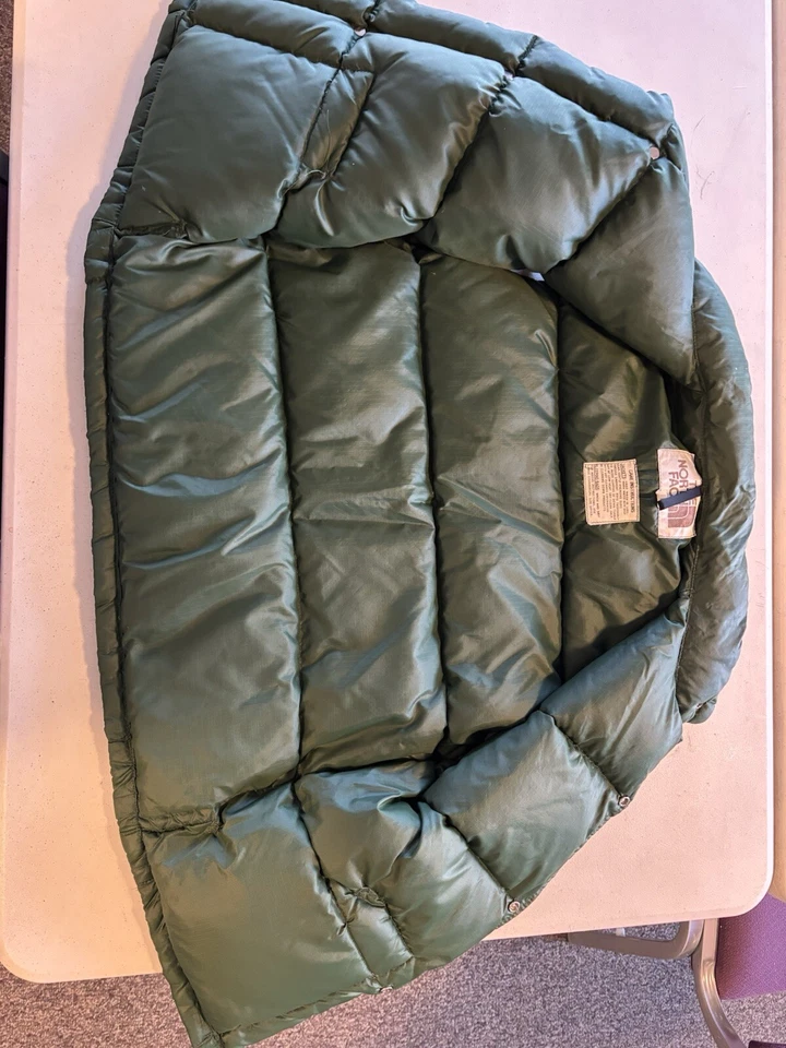 Vintage The North Face Down Puffer Vest Men's Medium Brown Tag 1970s 1980s - Image 2 of 4